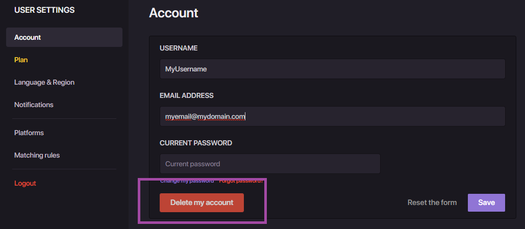 How Can I Delete My Soundiiz Account Soundiiz Support